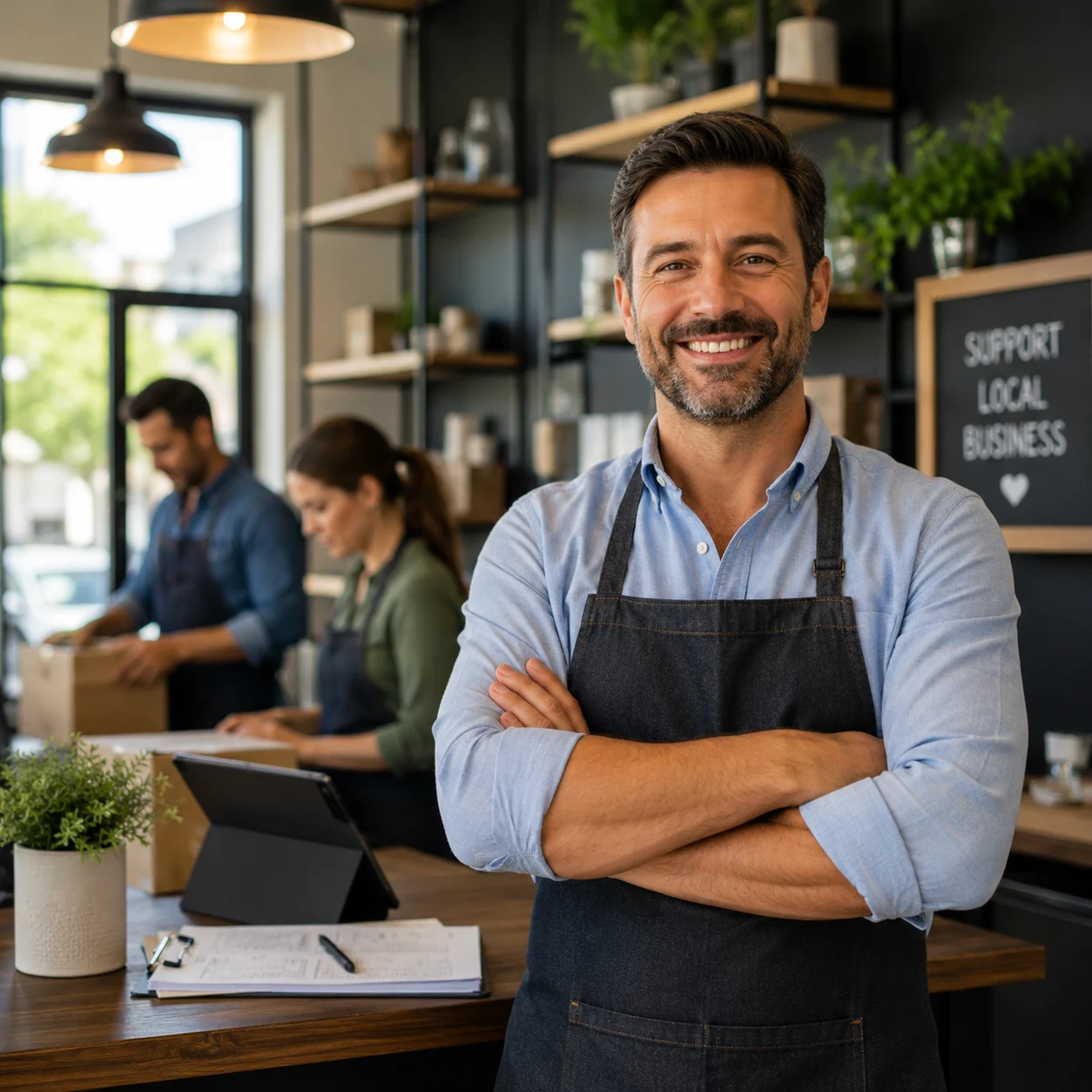 Small business owner protected by business insurance in Tomball TX