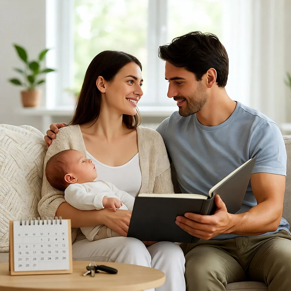 Parents reviewing life insurance coverage after welcoming a child in Tomball, TX
