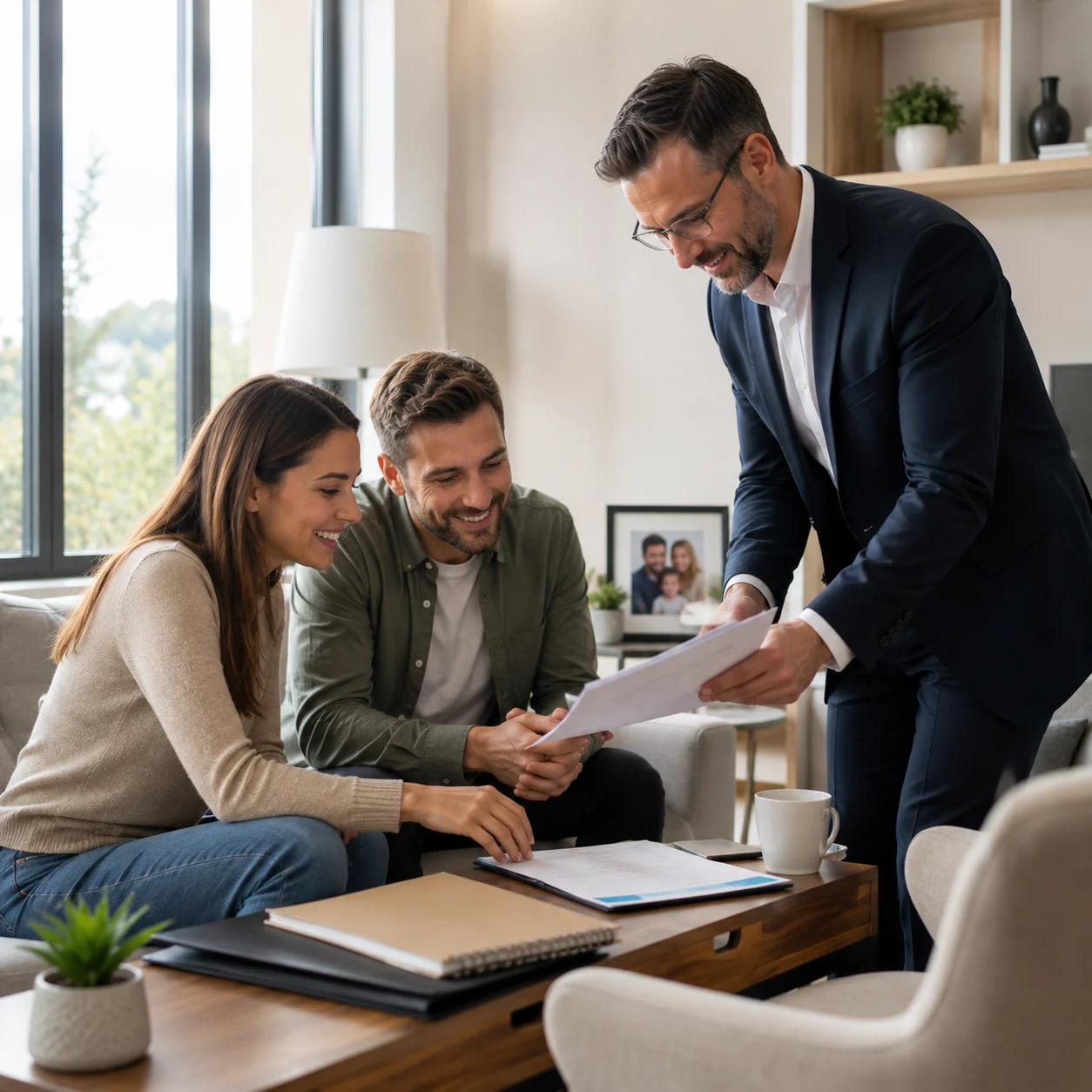 Couple discussing life insurance options with a local insurance agent in Tomball, TX
