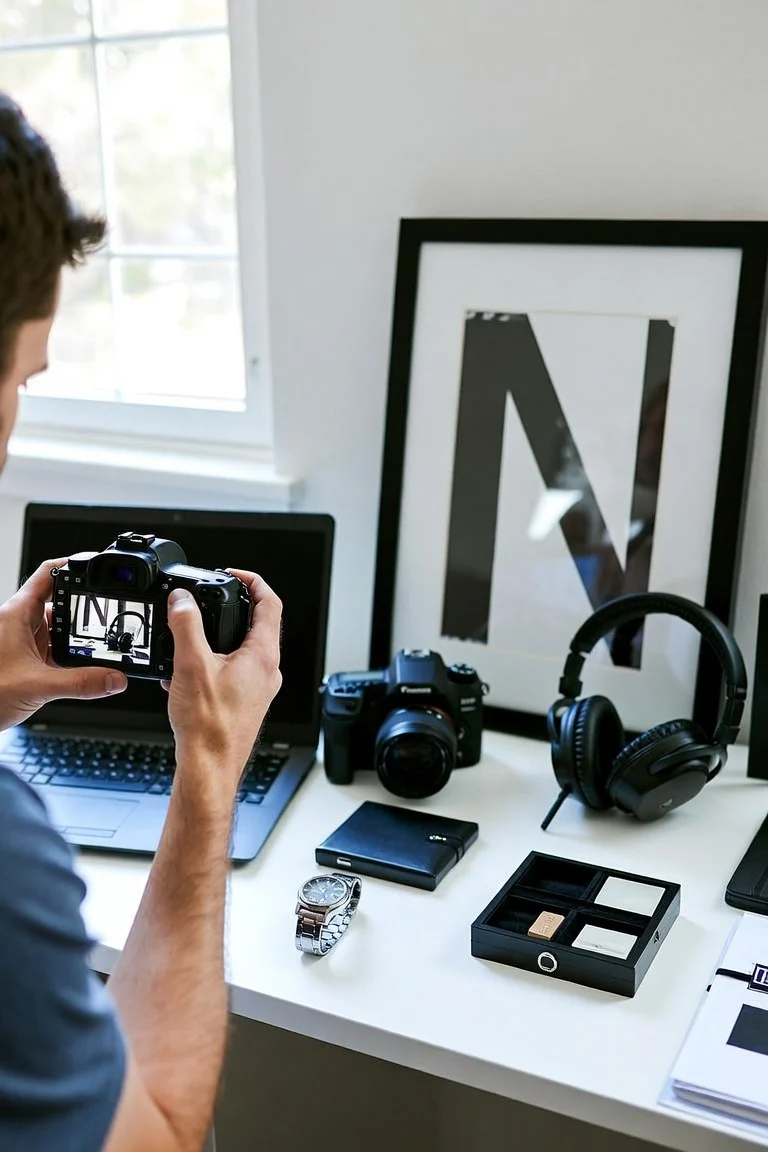 Homeowner documenting valuable personal belongings for insurance coverage in Tomball, TX